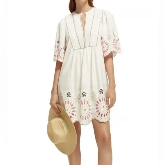 Scotch & Soda Broderie Anglaise Embroidered Dress NWT - Picture 1 of 10